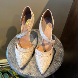 Charles by Charles David Cream Snake Skin Pumps ~ Size 7.5 M